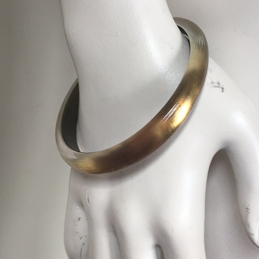 Alexis Bittar gold round bangle bracelet